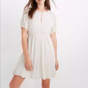 Madewell | Eyelet Tassel Tie Dress Cream size 4